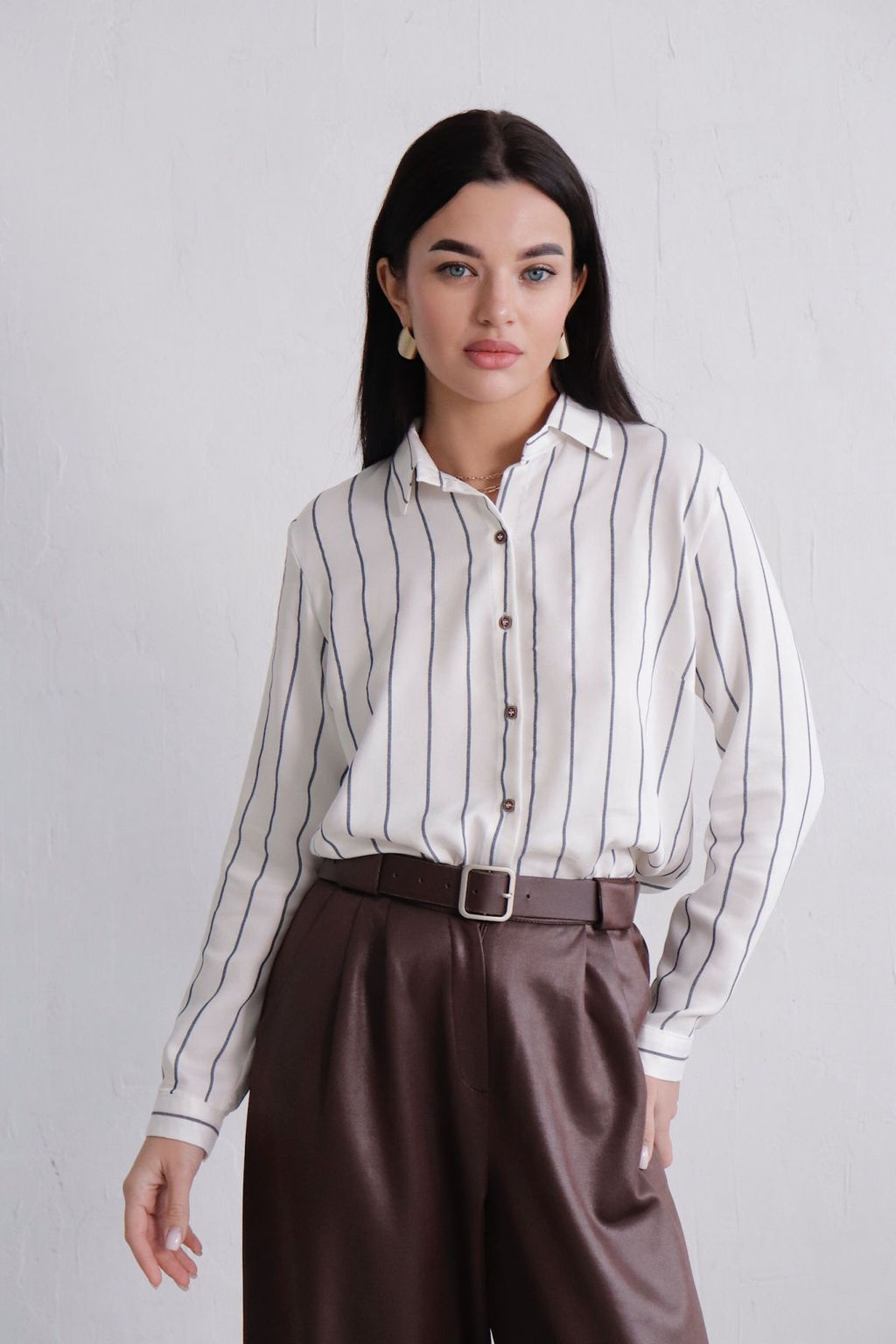 11456 Рубашка белая в полоску - Martichelli фото 5