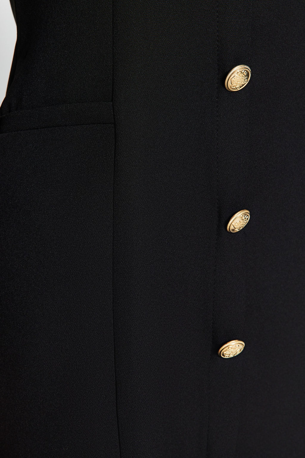 Siyah Duz Kesim Dugme Detayl? Bisiklet Yaka Mini Dokuma Elbise TWOAW24EL00410 - Trendyolmilla фото 5