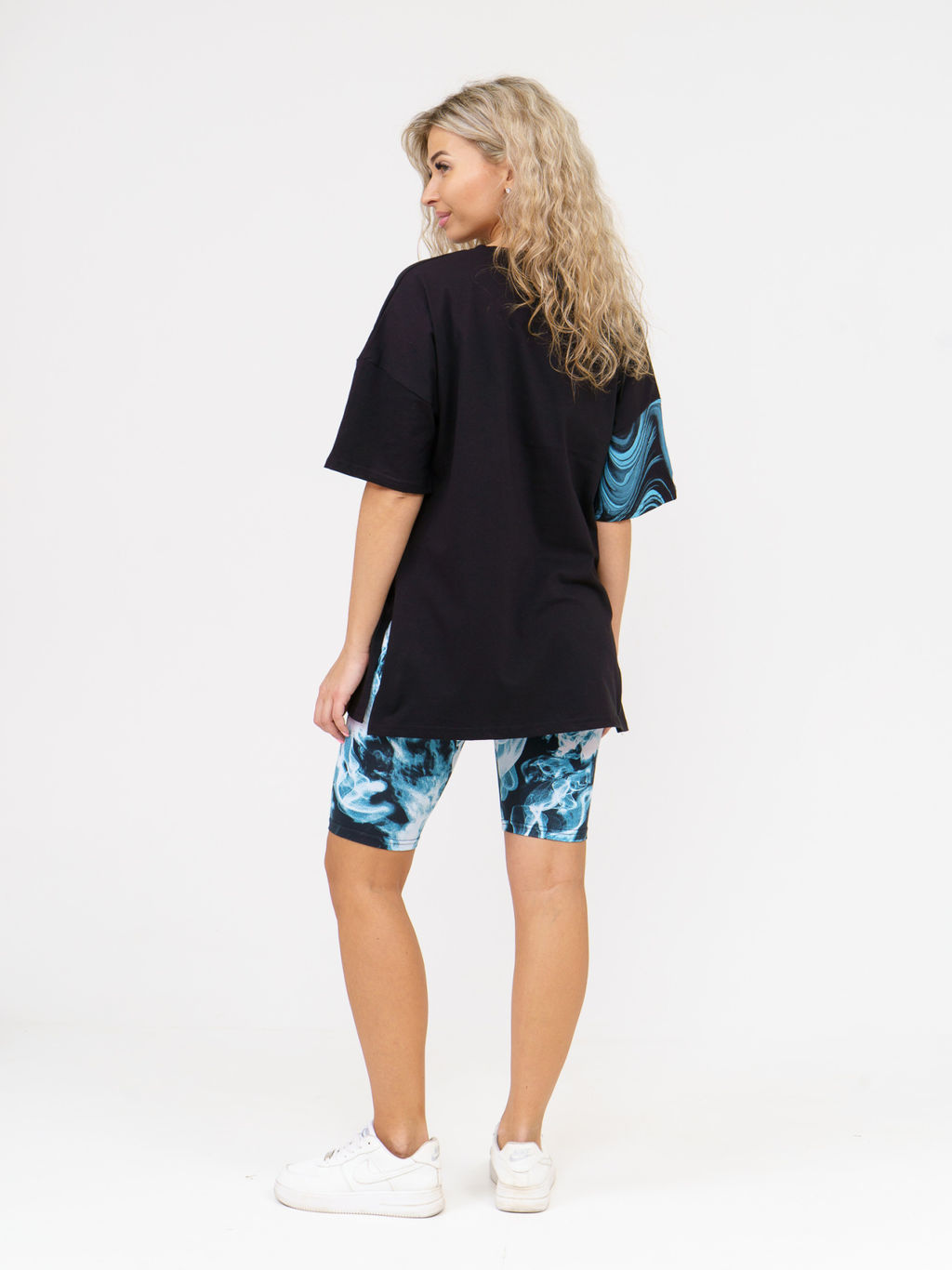 910 Костюм "черный/голубой"