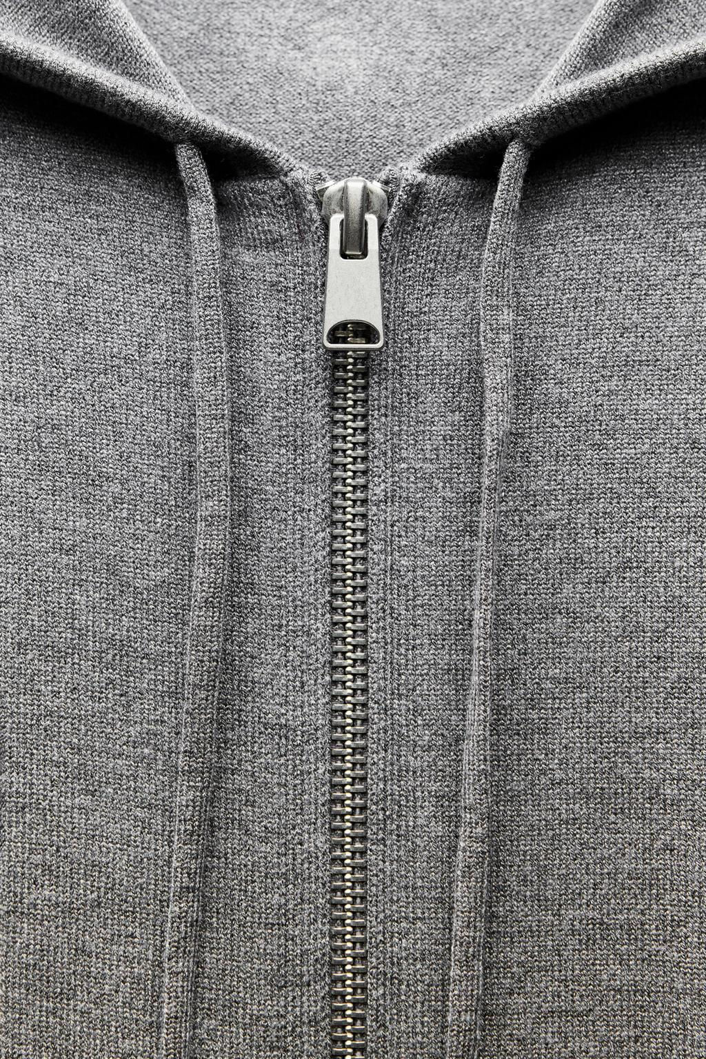 KNIT CARDIGAN WITH HOOD - Zara фото 8