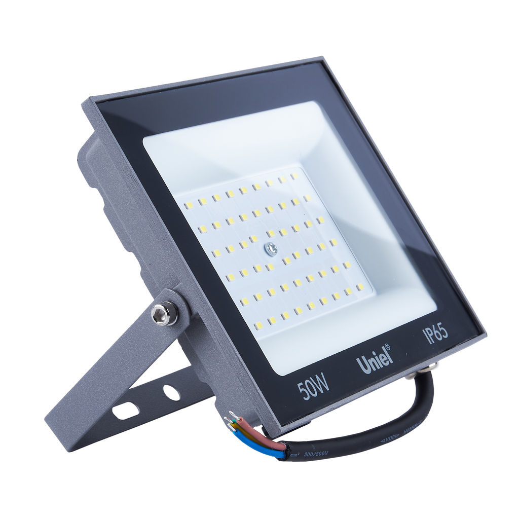 ULF-F23-50W/6500K IP65 160-240V GREY Прожектор светодиодный. Дневной свет (6500K). Корпус серый. TM Uniel