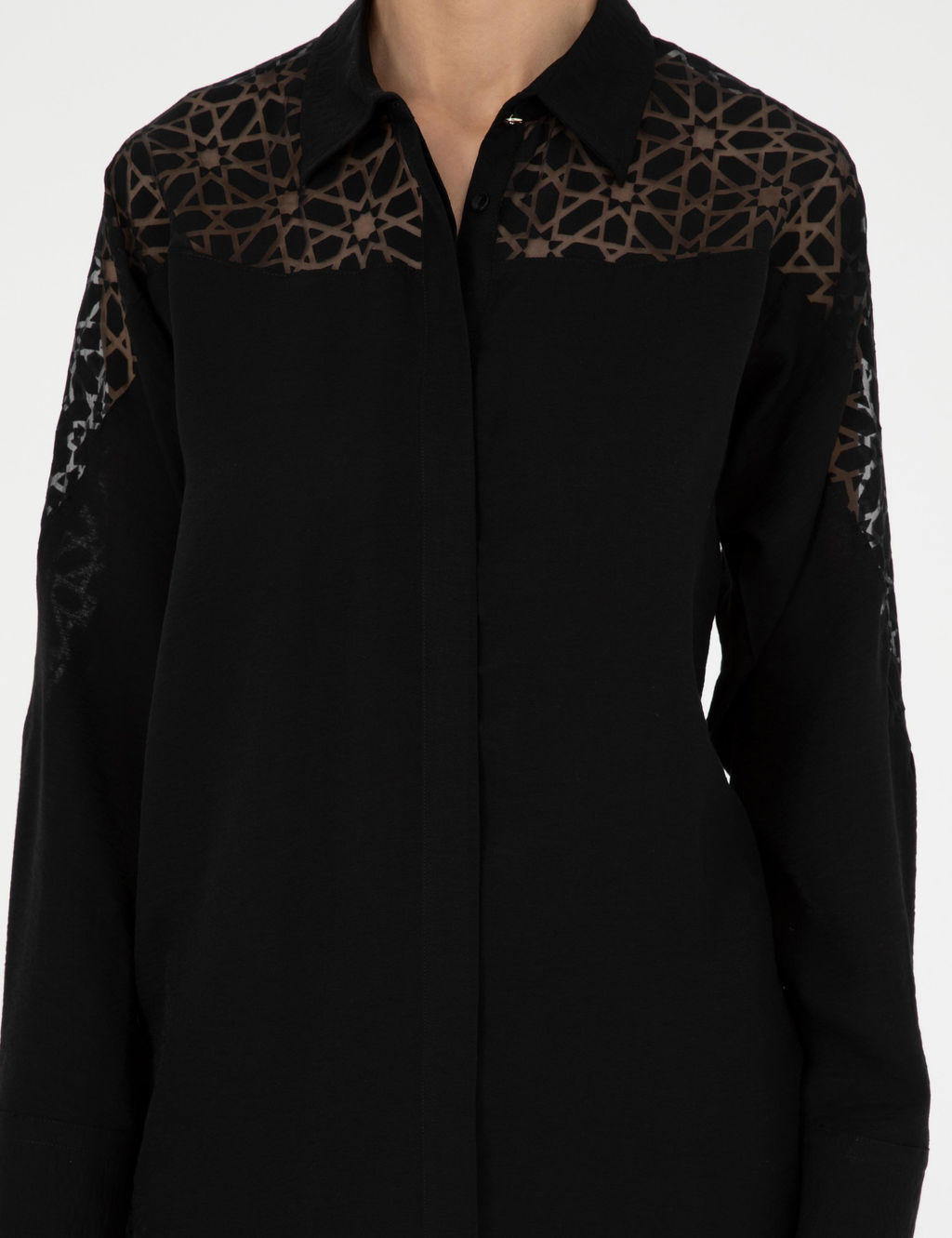 Siyah Comfort Fit Uzun Kollu G_mlek