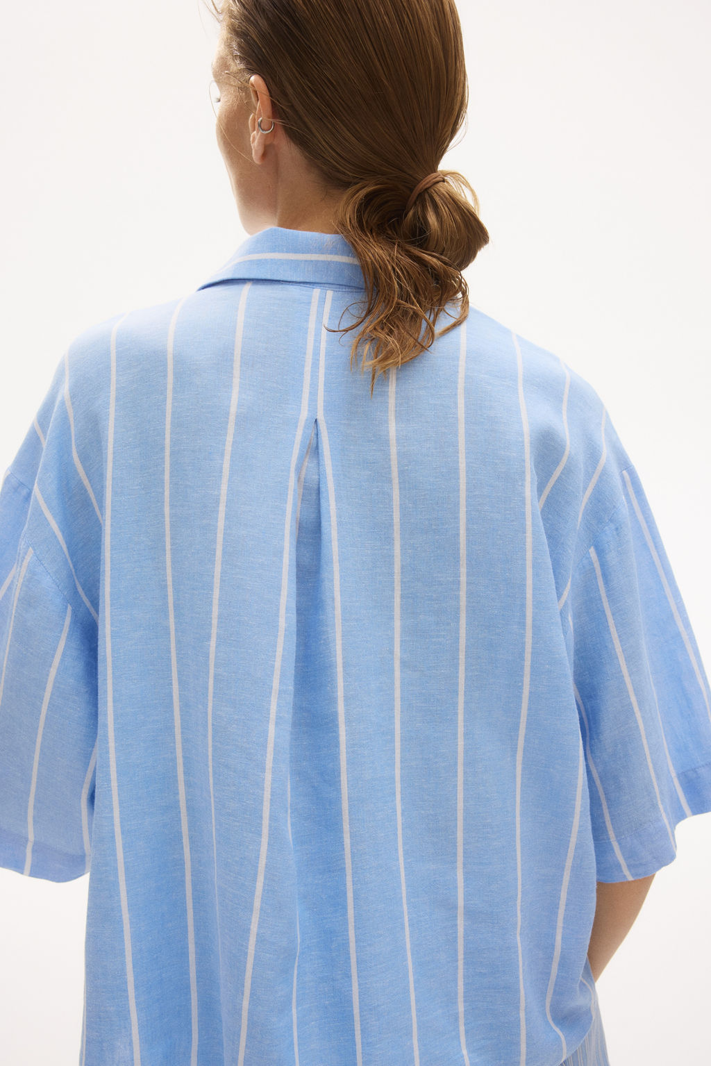 Camisa oversize en mezcla de lino - H&m фото 10
