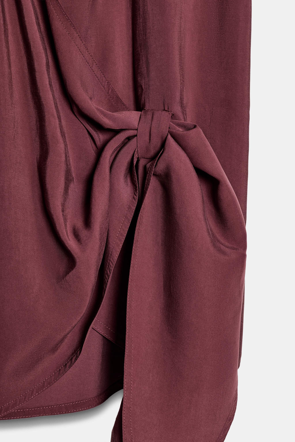 TOP FLUIDO NUDO / teja oscuro - Zara фото 7