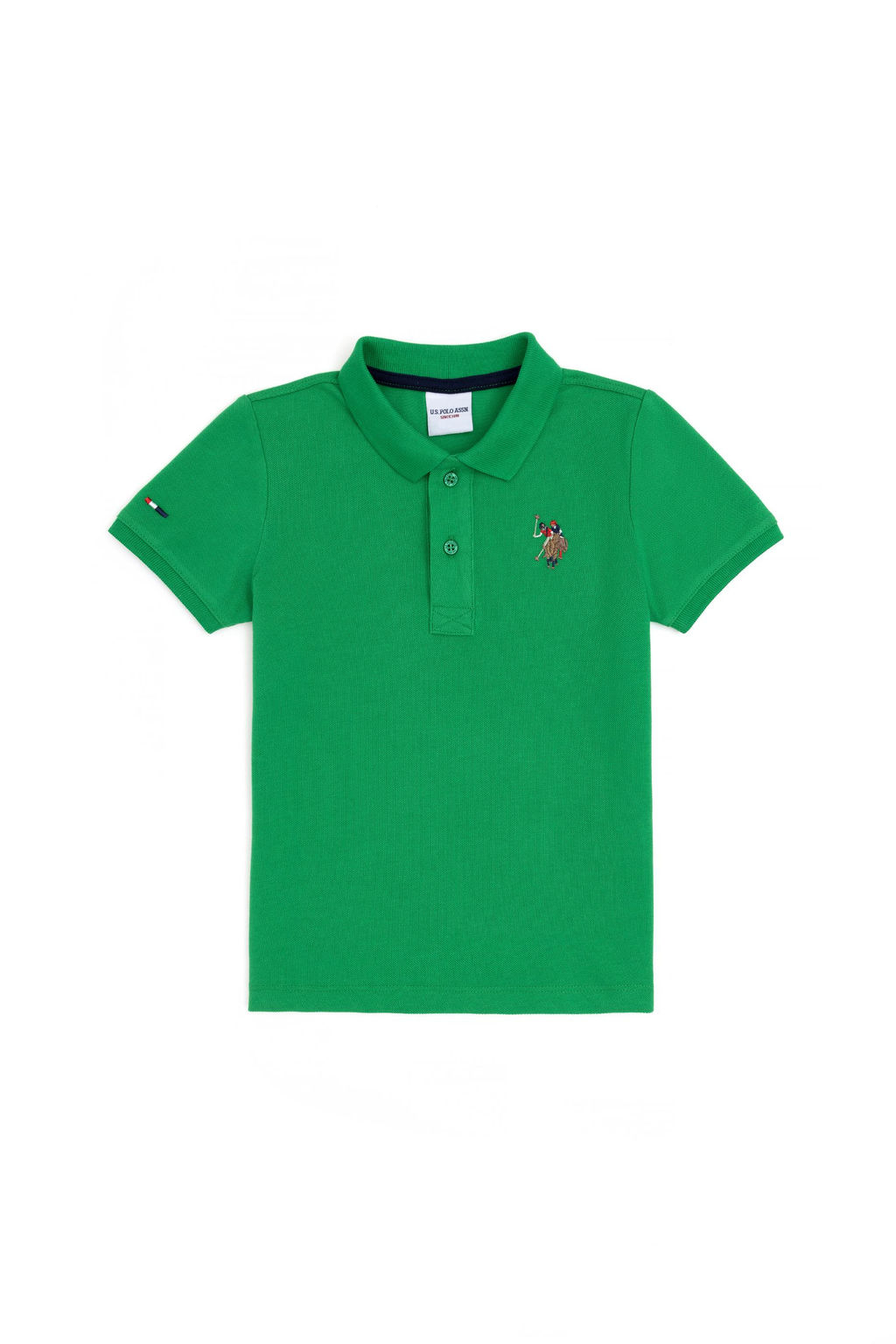 Зеленая базовая футболка для мальчика - U.s. polo assn фото 4