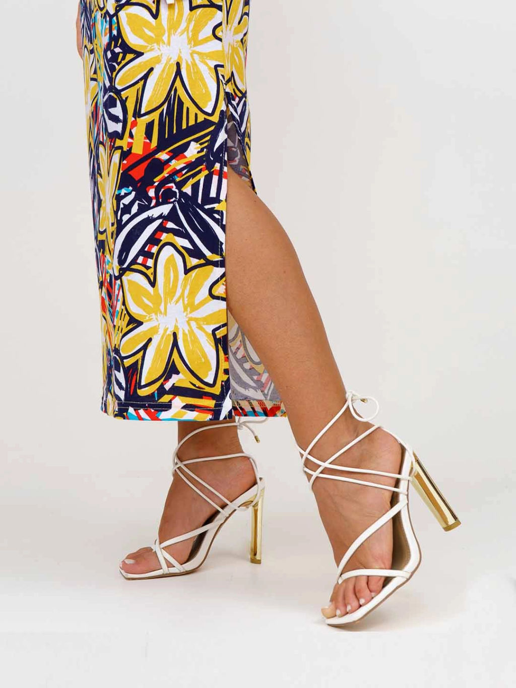 Сарафан женский, цвет синий желтый