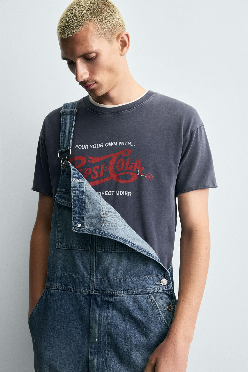 BAGGY FIT DENIM DUNGAREES - Zara фото 7