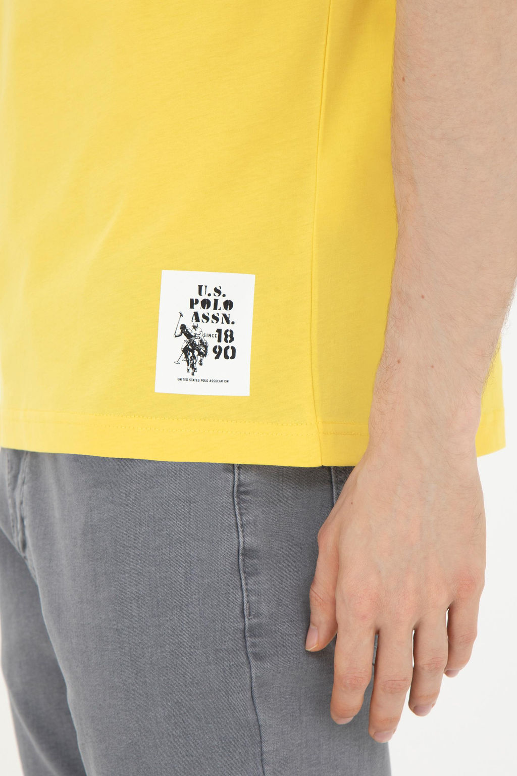 Футболка U.S. Polo Assn желтая хлопок  фото 14