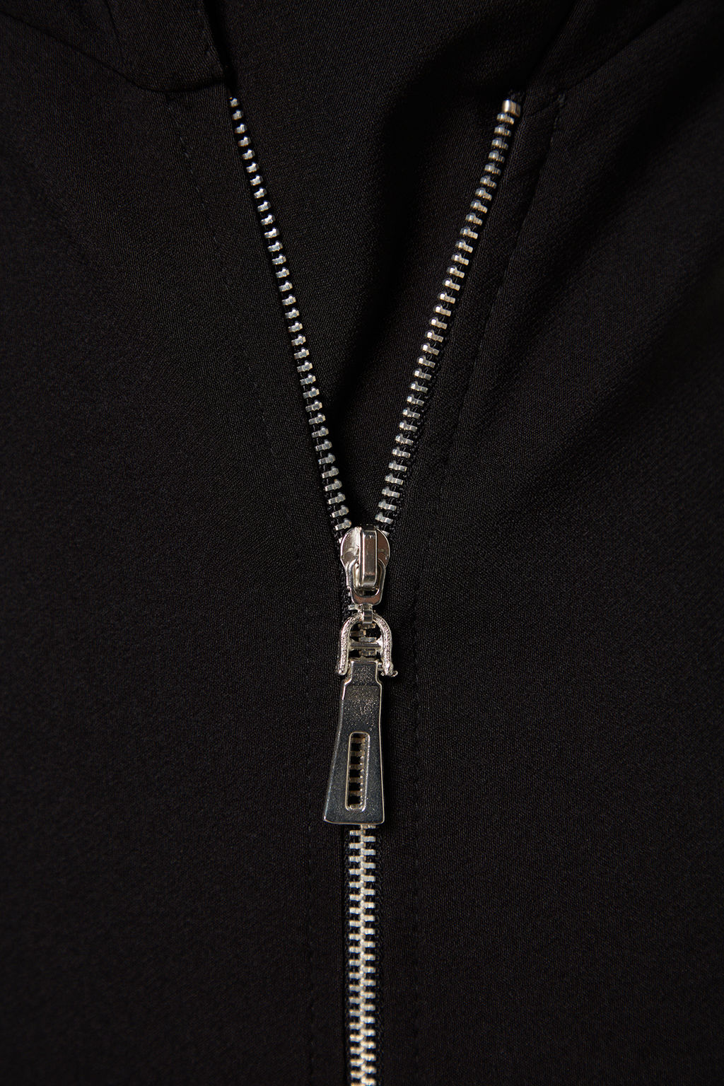 Siyah Ceket Yaka Fermuar Detayl? Dokuma Elbise TWOAW24EL00292 - Trendyolmilla фото 7