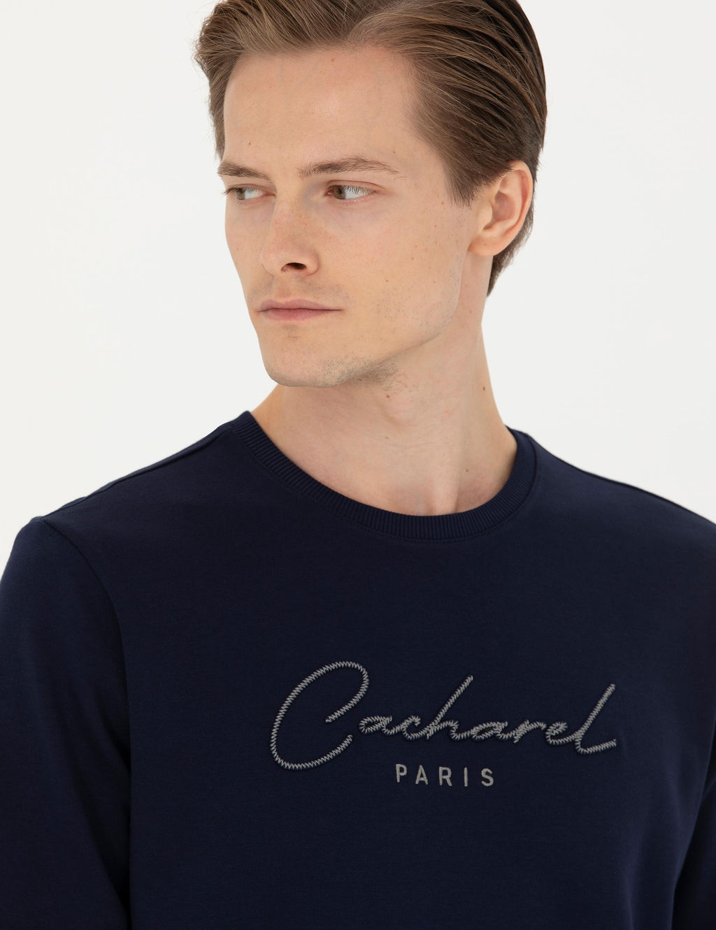 Темно-синий свитшот с круглым вырезом - Cacharel фото 3