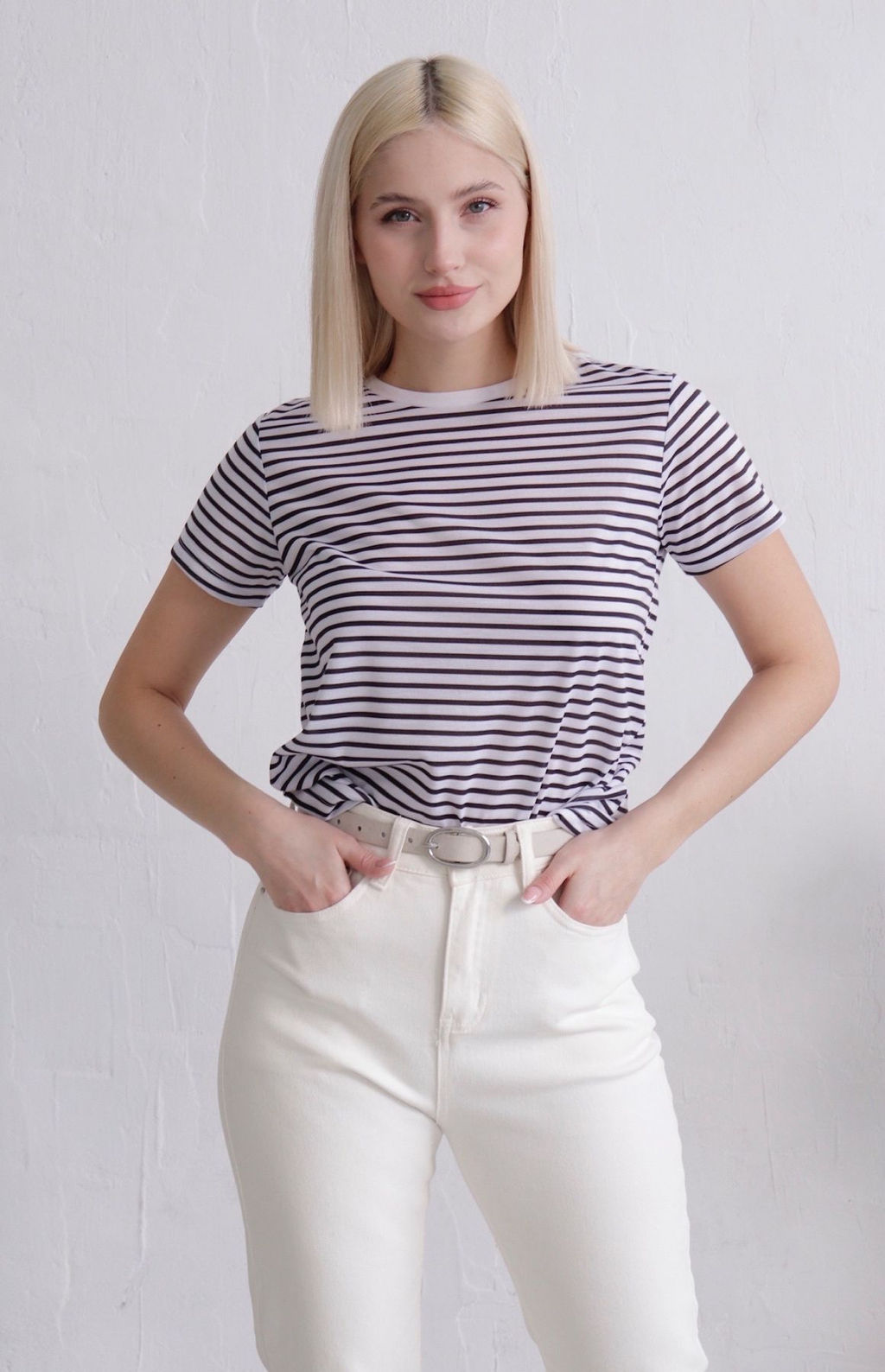 11077 Футболка базовая в полоску - Martichelli фото 5