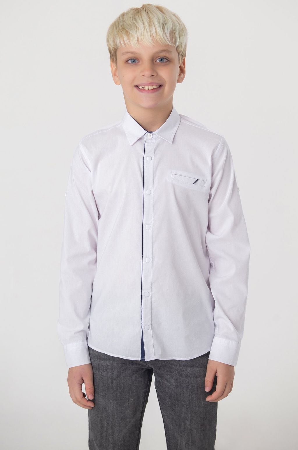 Рубашка для мальчика на кнопках Happy Fox фото 2