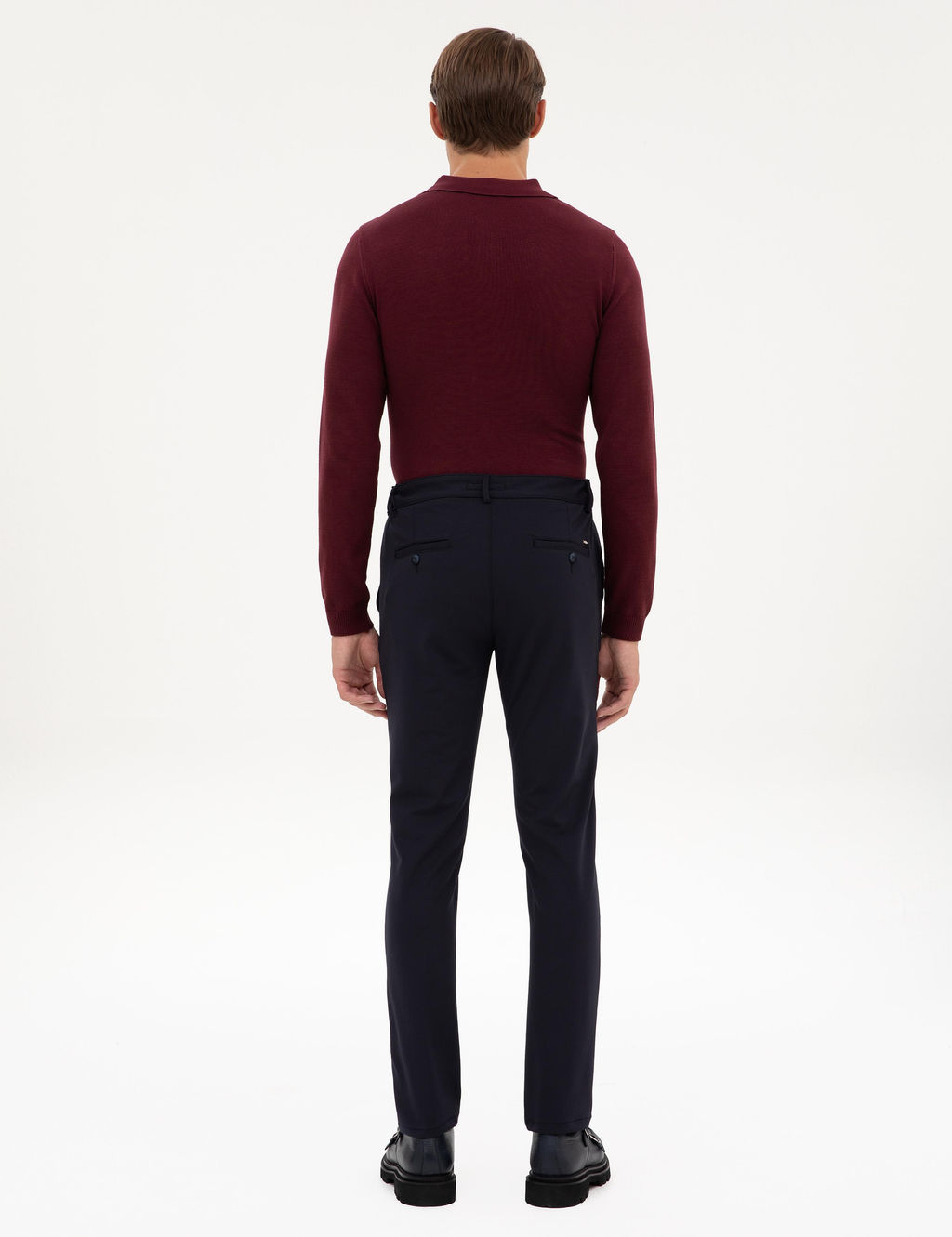 Lacivert Slim Fit Beli Lastikli Kordonlu Jogger Kanvas Pantolon - Pierre cardin фото 4