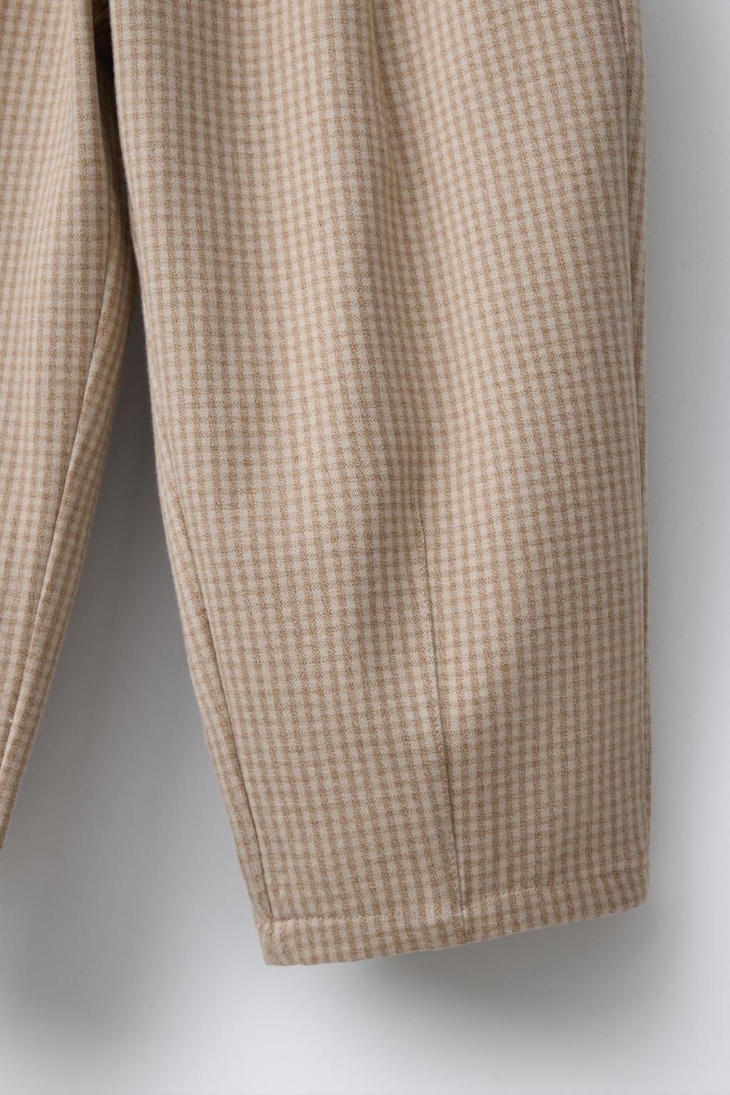 CHECKED PLEATED TROUSERS - Zara фото 4