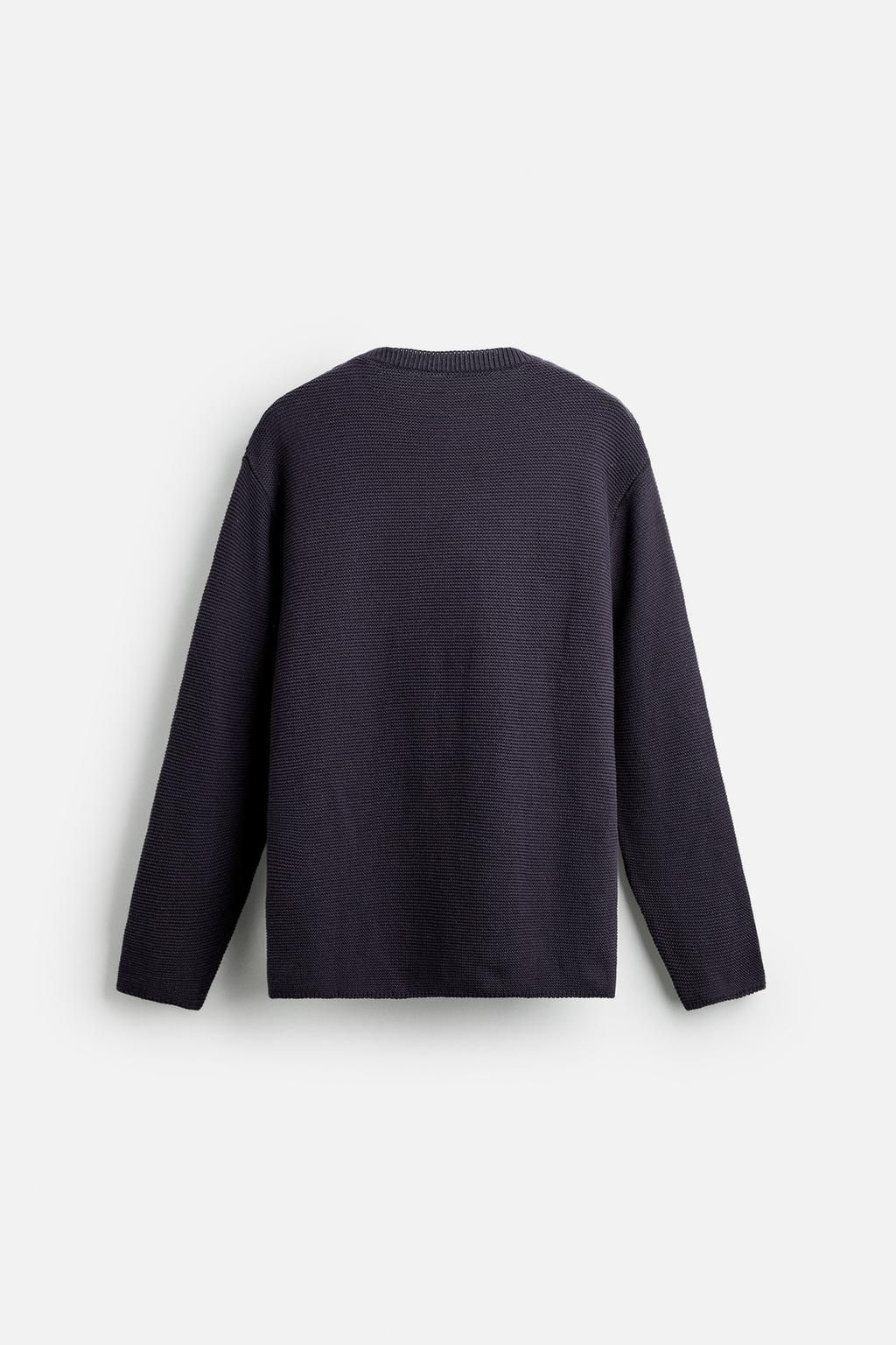 TEXTURED COTTON BLEND SWEATER - Zara фото 11