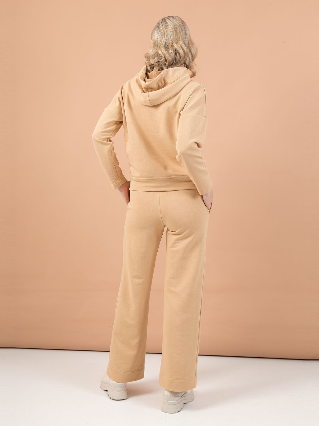 Джемпер из футера с капюшоном - Stilla фото 11