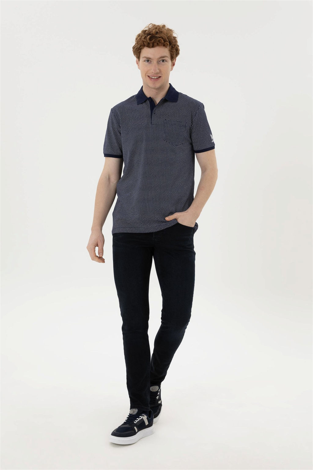 Мужская темно-синяя футболка - U.s. polo assn фото 4