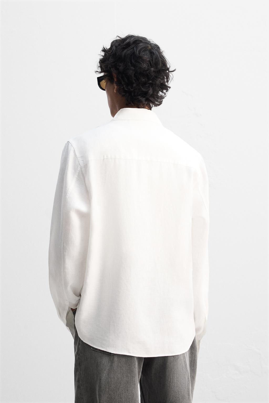 100% LINEN OVERSHIRT - Zara фото 3