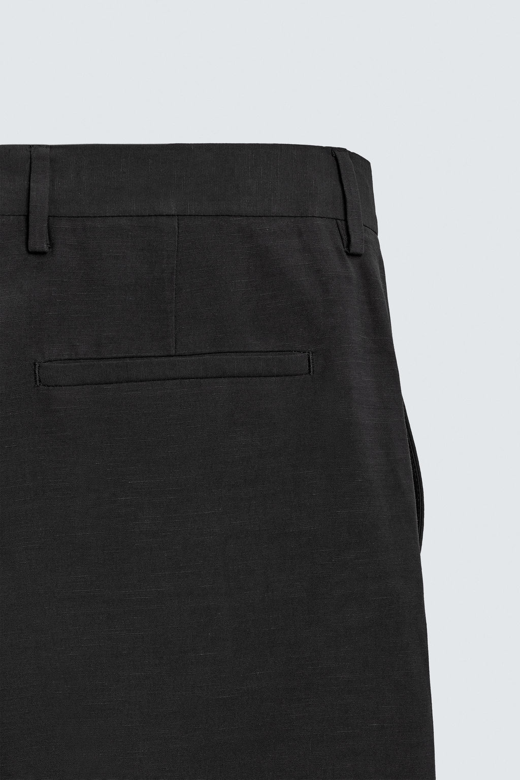 PANTAL?N TRAJE RELAXED FIT VISCOSA - LINO / Negro