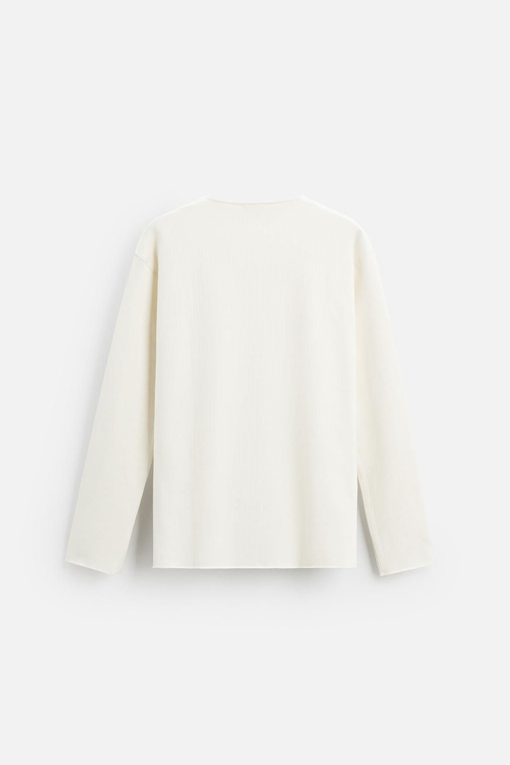 RIBBED TEXTURED T-SHIRT - Zara фото 7