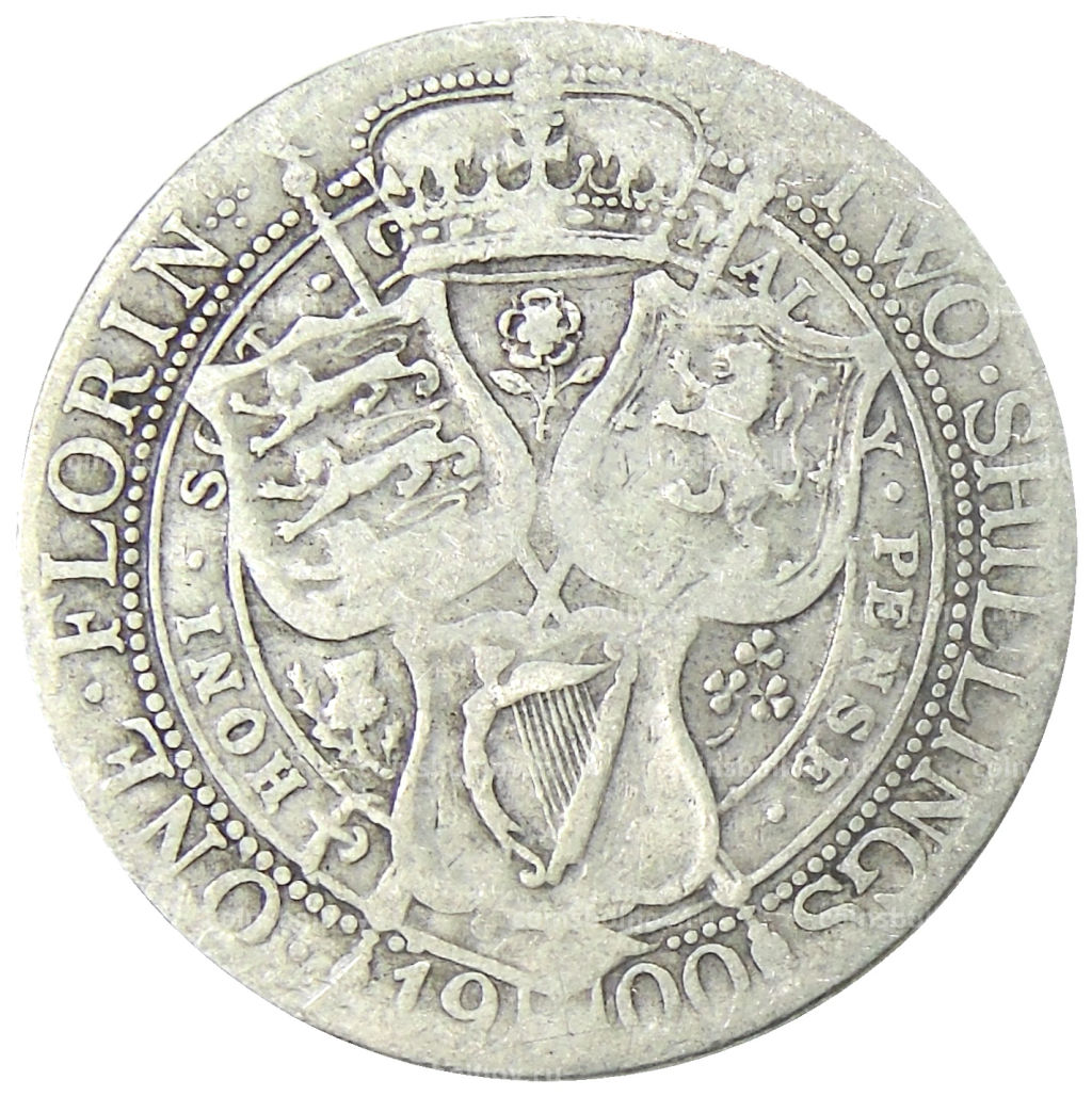 1 флорин (2 шиллинга) 1900 года Великобритания