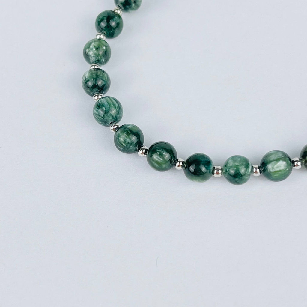 Браслет регулируемый из Серафинита - Радуга самоцветов фото 3