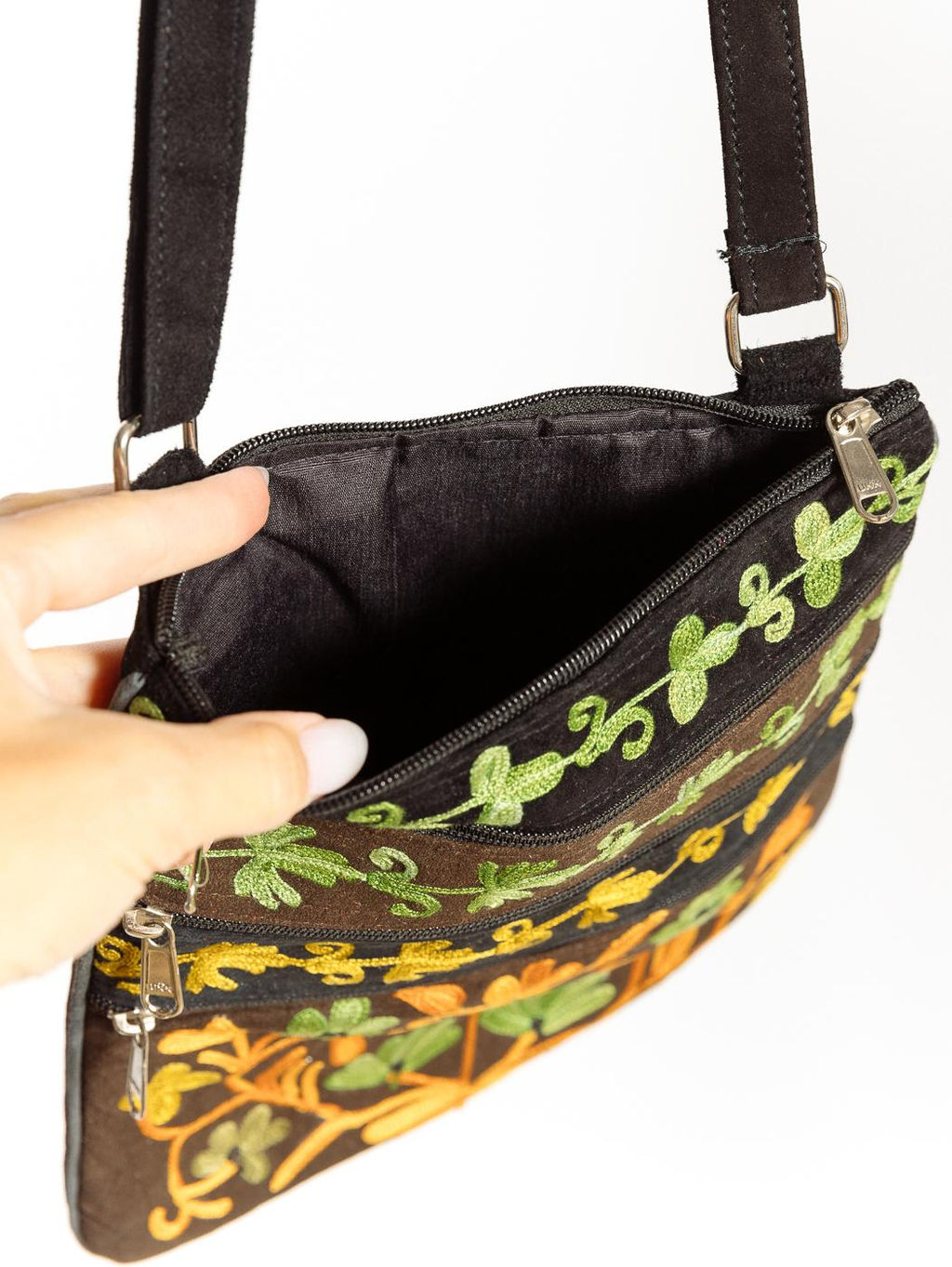 Сумка замшевая в ассортименте через плечо 1107/24 - Ганг фото 4