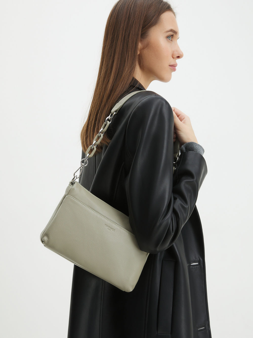 Женская сумка через плечо TENDANCE Артикул 4238569, зелено-серый