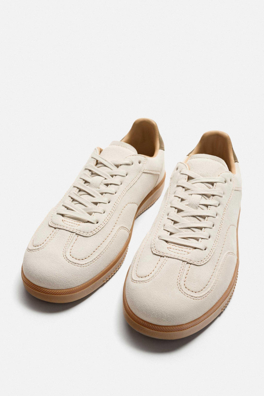LEATHER TRAINERS WITH CONTRAST SOLE - Zara фото 4