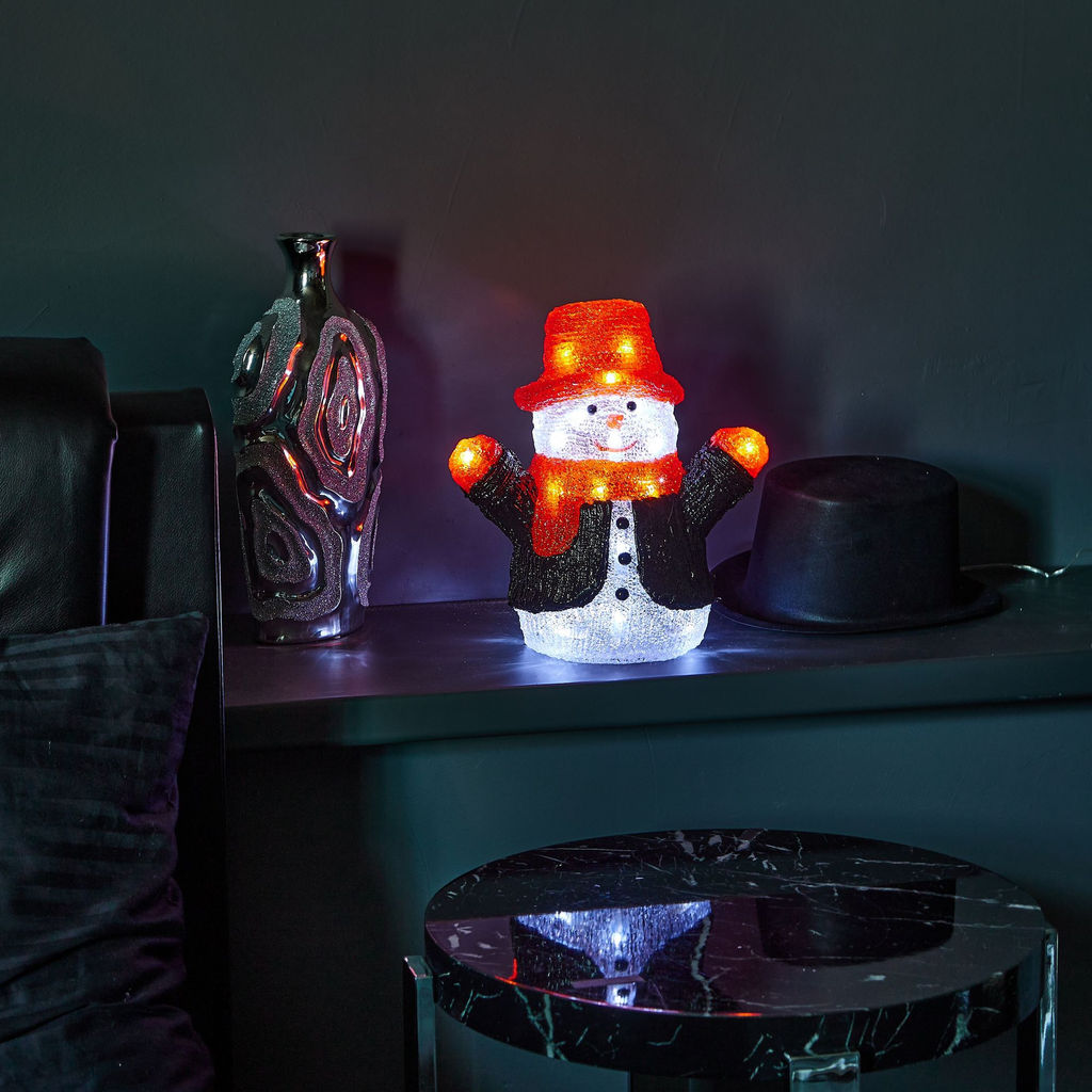 ULD-M2730-024/STA WHITE IP20 SNOWMAN Фигура светодиодная Снеговик, 27*30см, 24 светодиода. Белый свет. Провод прозрачный. TM Uniel