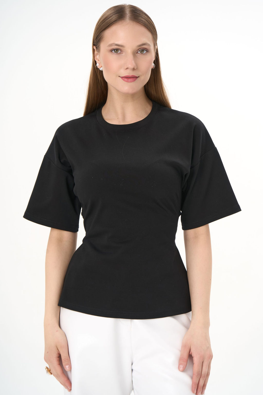 Футболка с завязками Николь (чёрный) - Эльза фото 7