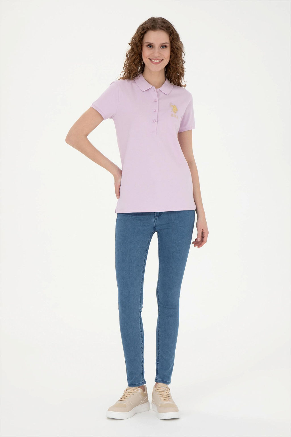 Женская базовая футболка поло Magnolia Неожиданная скидка в корзине - U.s. polo assn фото 4