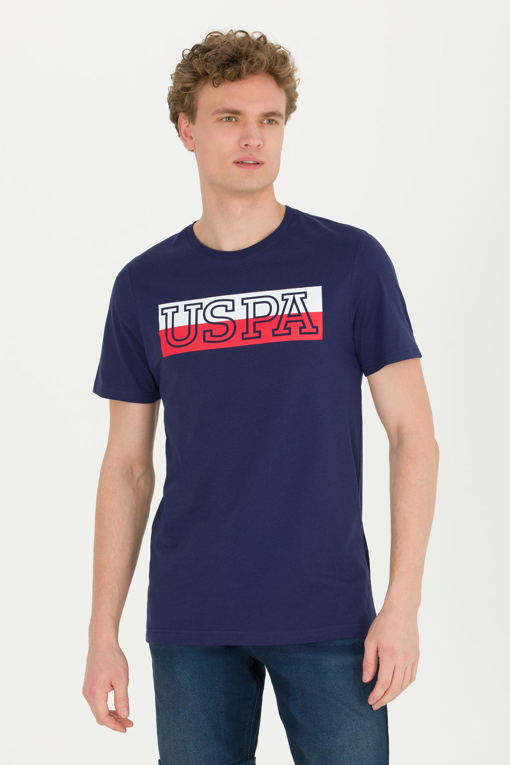 Erkek Lacivert Bisiklet Yaka Ti__rt