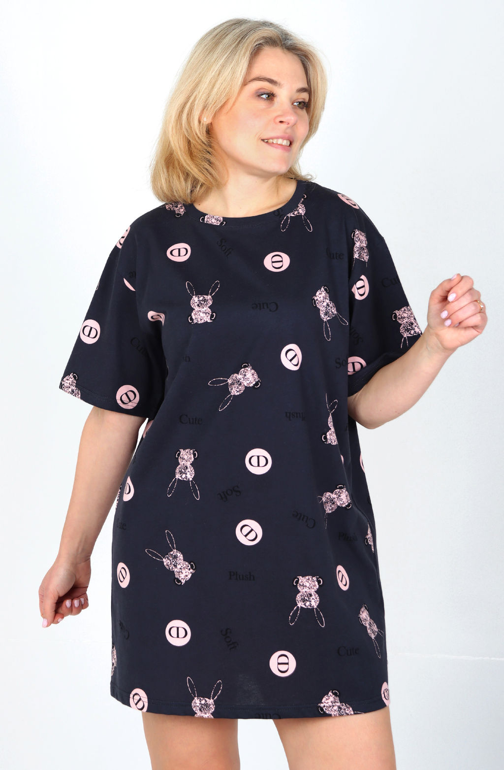 Футболка удлинённая Рене Х-418 (36-56) кулирка. Цвет в ассортименте - Лотос фото 8