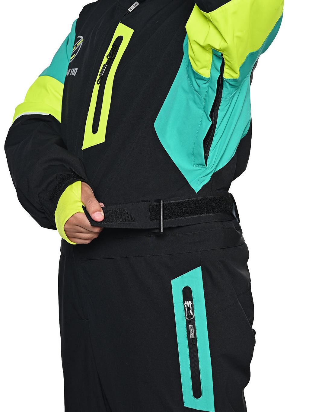 Комбинезон T-9080 Черно-зеленый