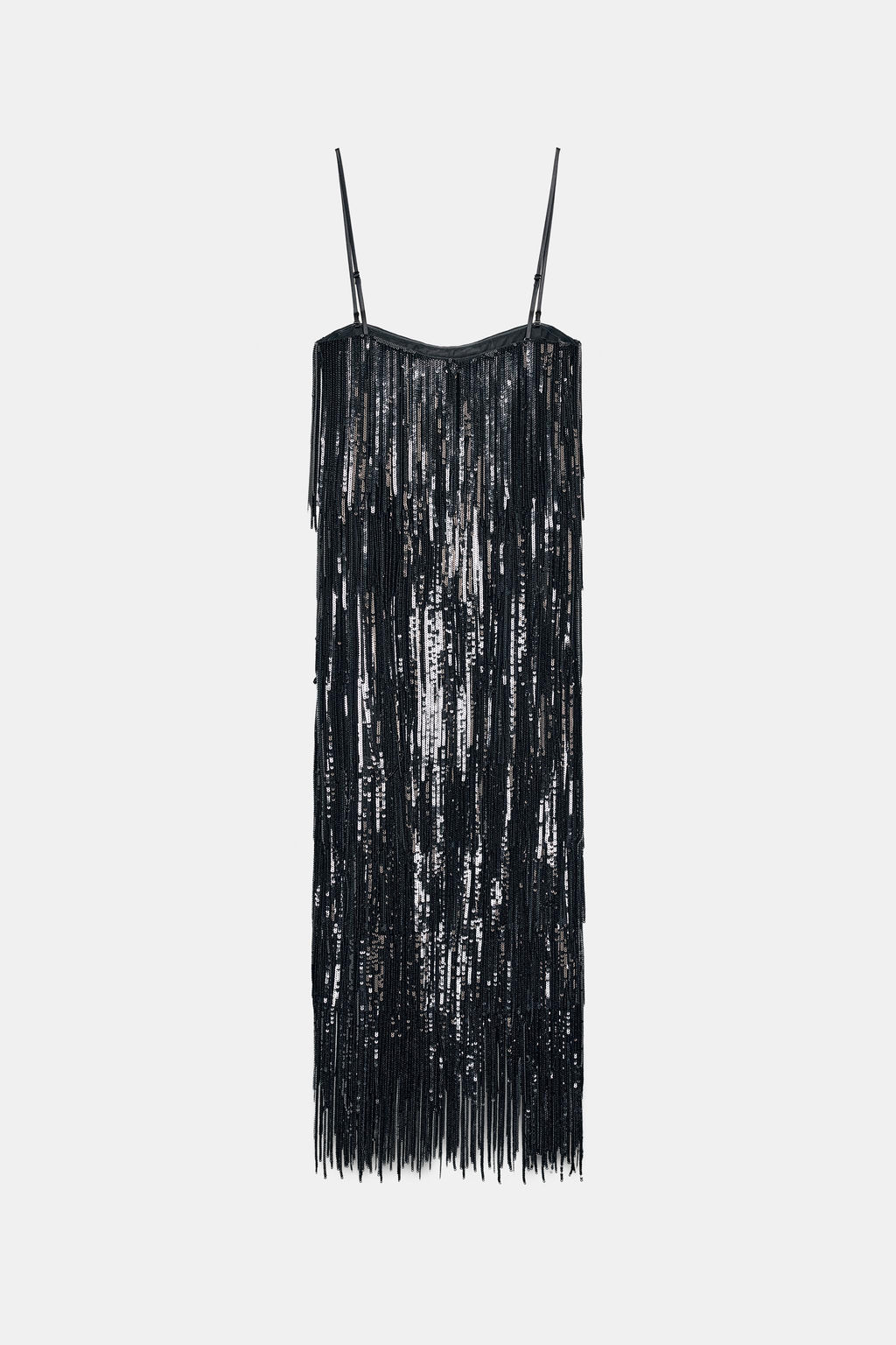 ZW COLLECTION LIMITED EDITION SEQUINNED FRINGED DRESS - Zara фото 7