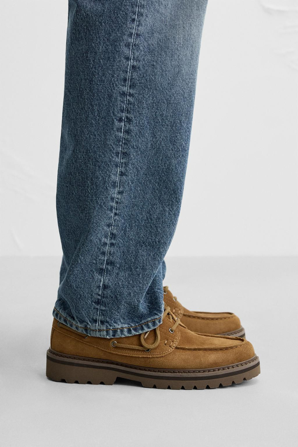 LEATHER DECK SHOES - Zara фото 3