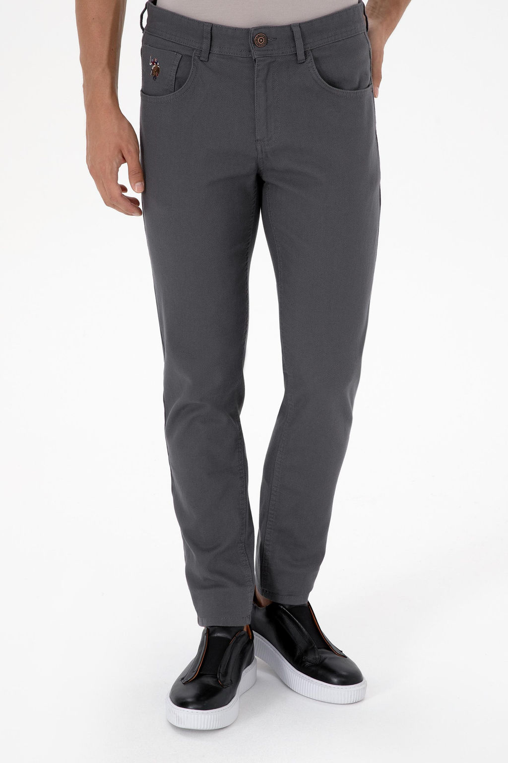 Erkek Gri Kanvas / Chino Pantolon Sepette S_rpriz _ndirim - U.s. polo assn фото 2