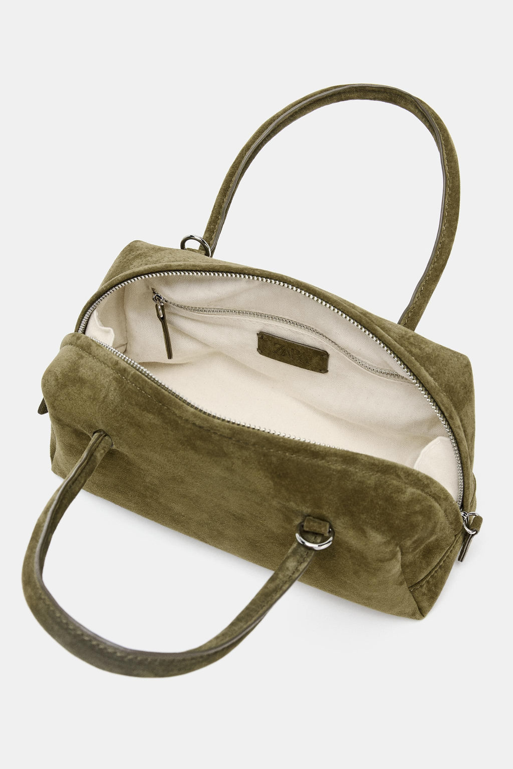 SPLIT SUEDE BOWLING BAG - Zara фото 6