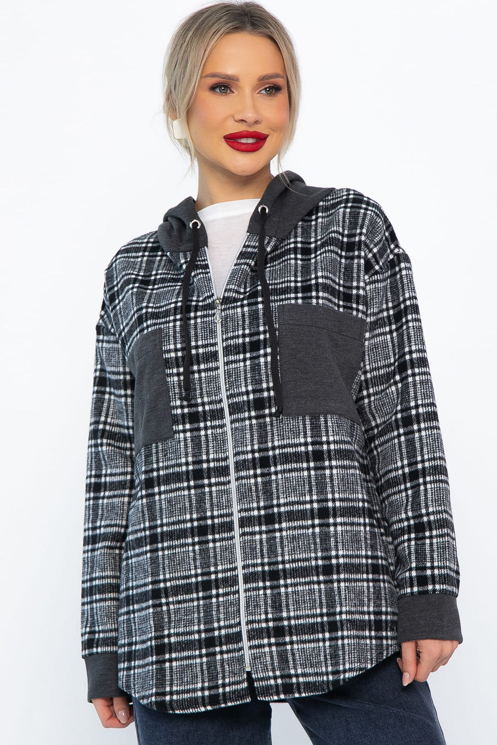 Рубашка с капюшоном Стокгольм (серая) Б14593-50М - Lt collection фото 5