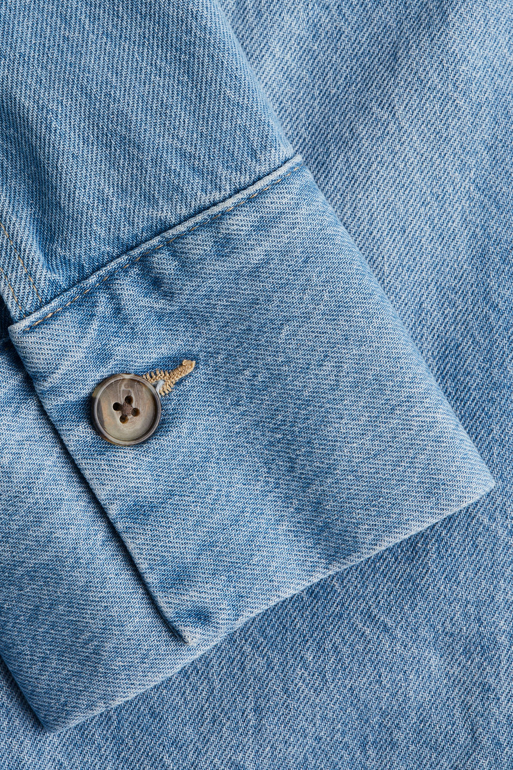 Camisa denim oversize con dise?o popover - H&m фото 4