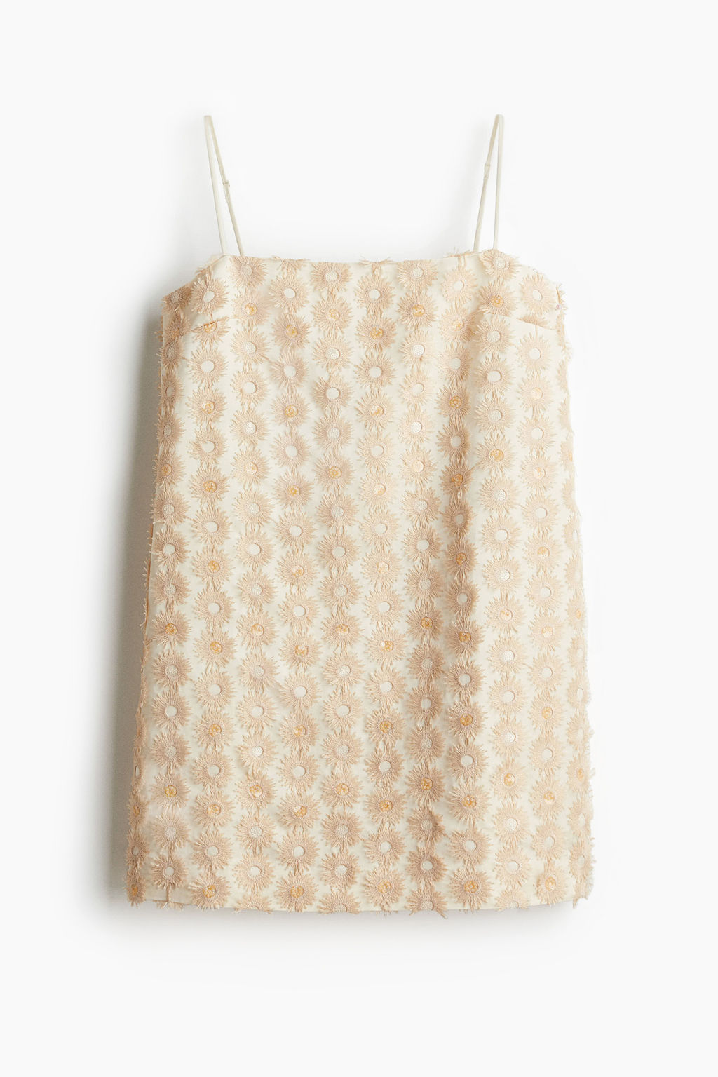 Vestido de tirantes espagueti con aplicaciones