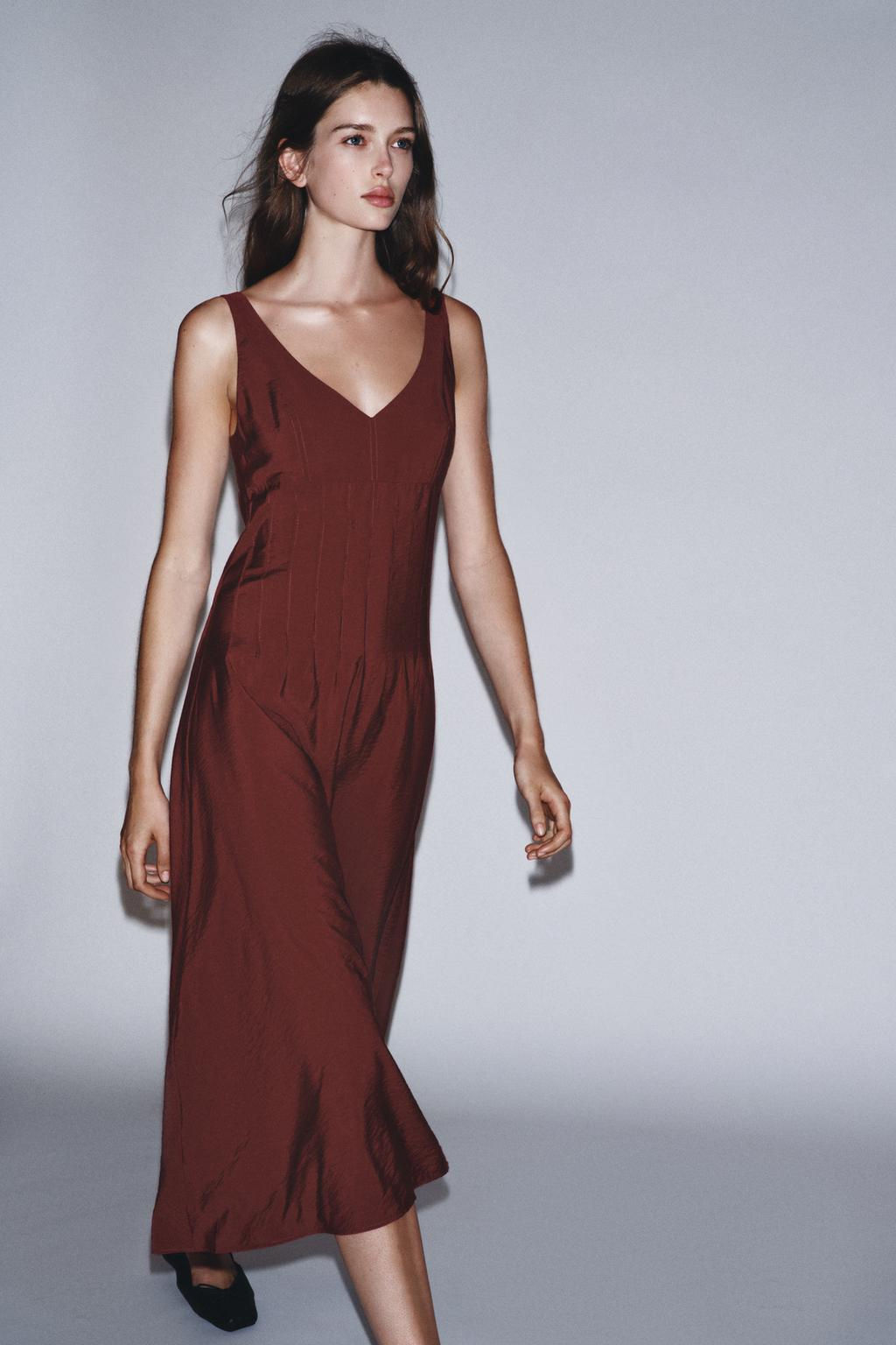 DRAWSTRING MIDI DRESS - Zara фото 2