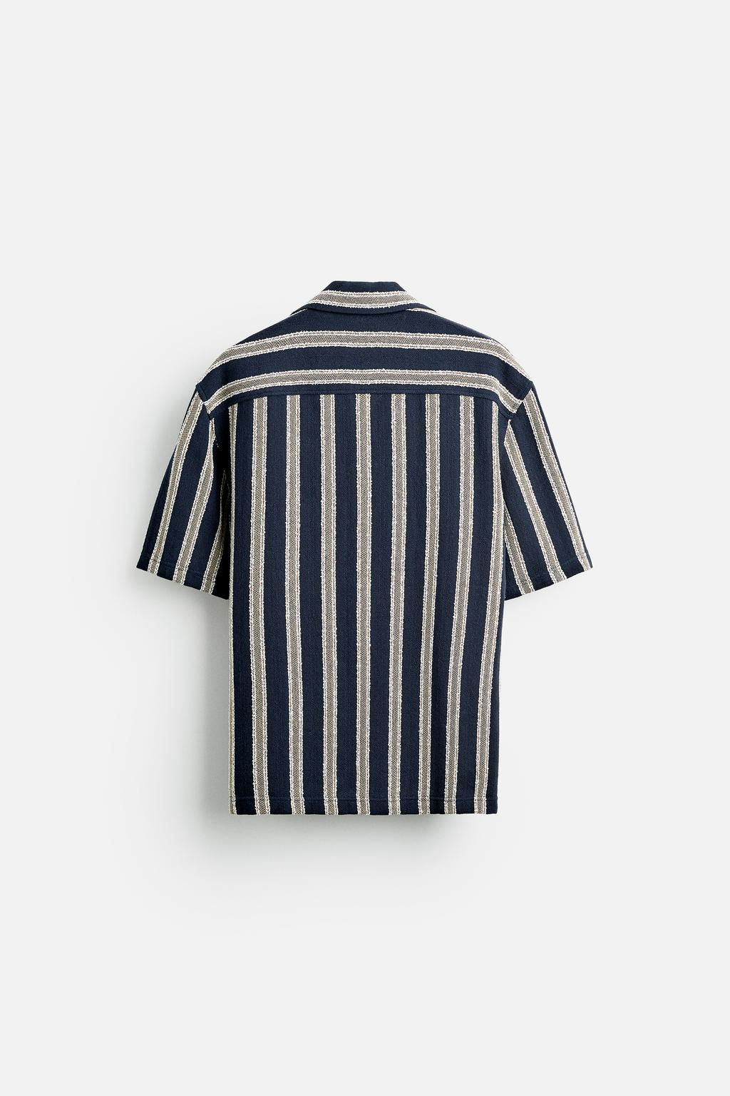 STRIPED TEXTURED SHIRT - Zara фото 7