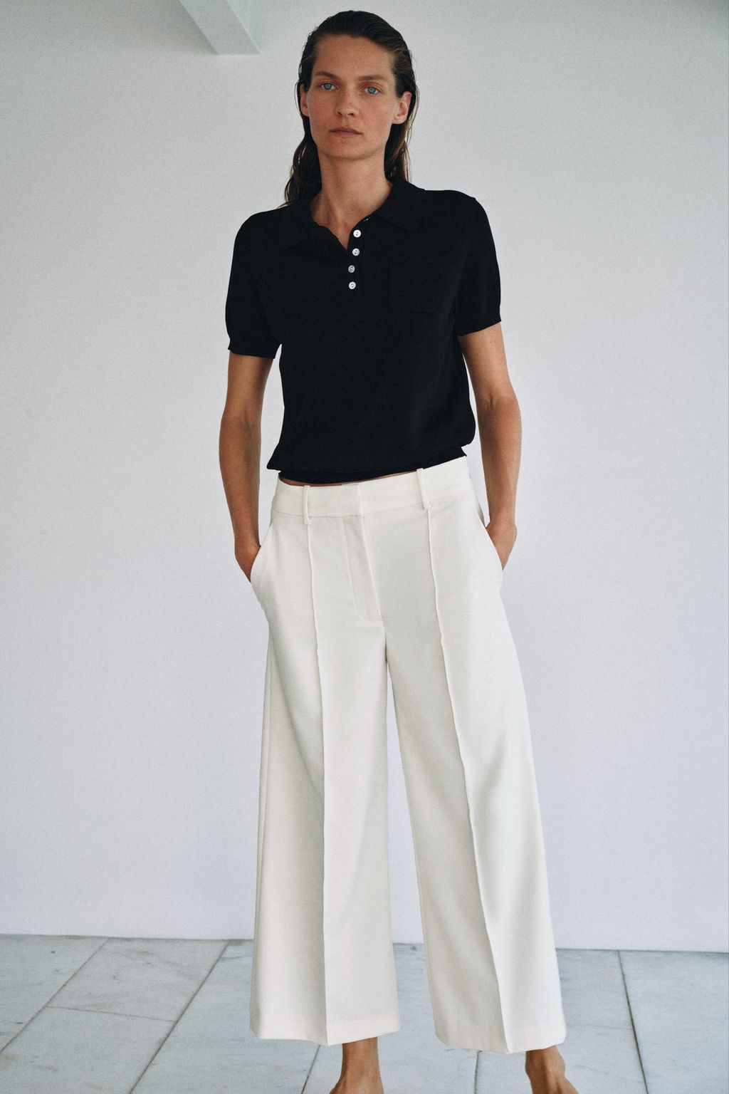 PANTAL?N CROPPED ZW COLLECTION / Crudo - Zara фото 2
