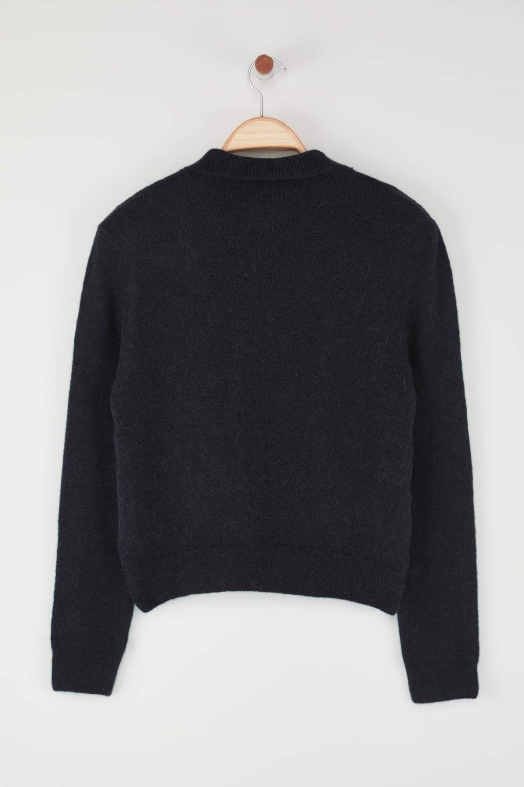 Wardrobe Essentials Lacivert Alpaka Yunu Kar?s?ml? Premium/Ozel Iplik Triko Kazak | TWOAW26KZ00002