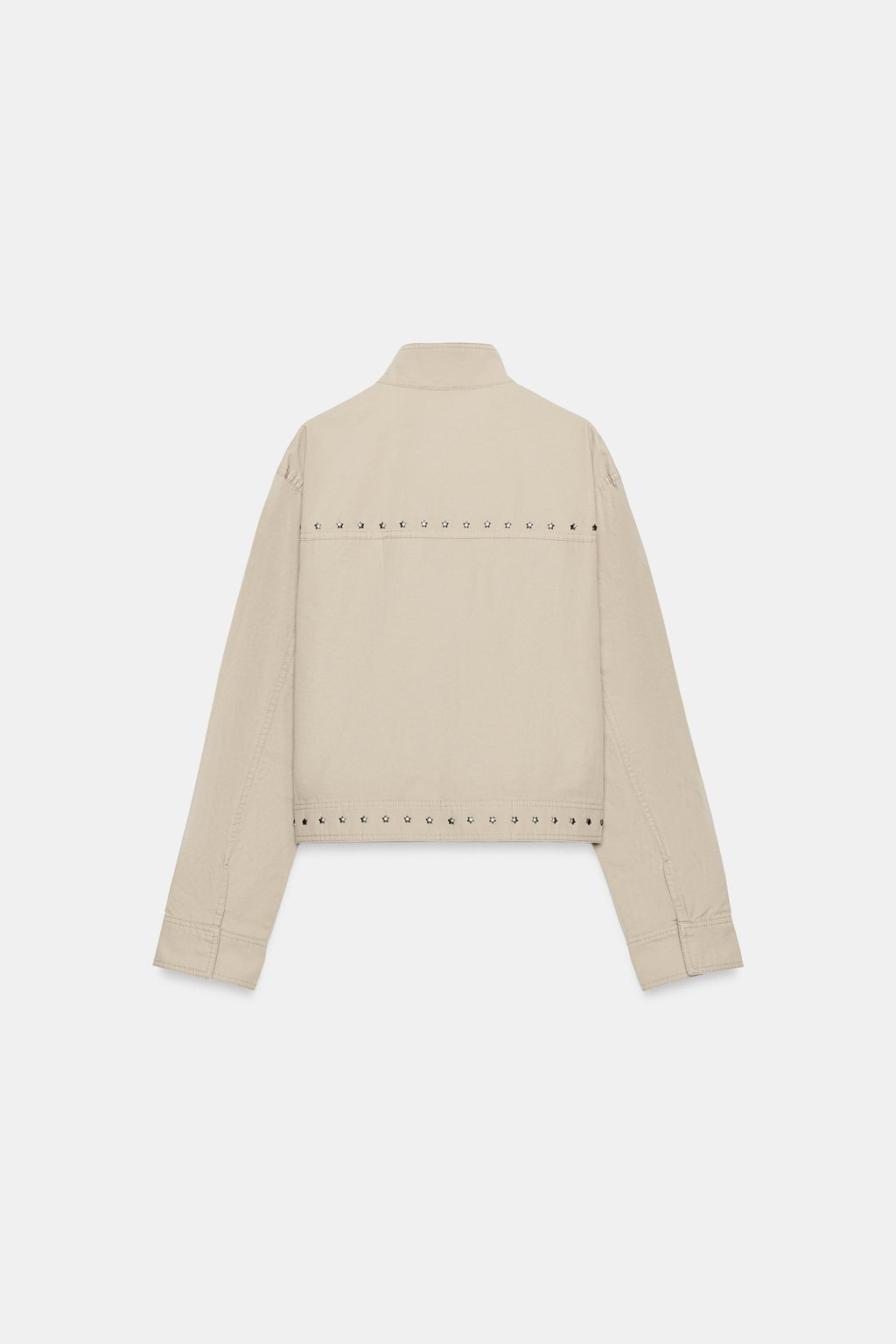 CHAQUETA EFECTO LAVADO TACHAS / Beige claro - Zara фото 4
