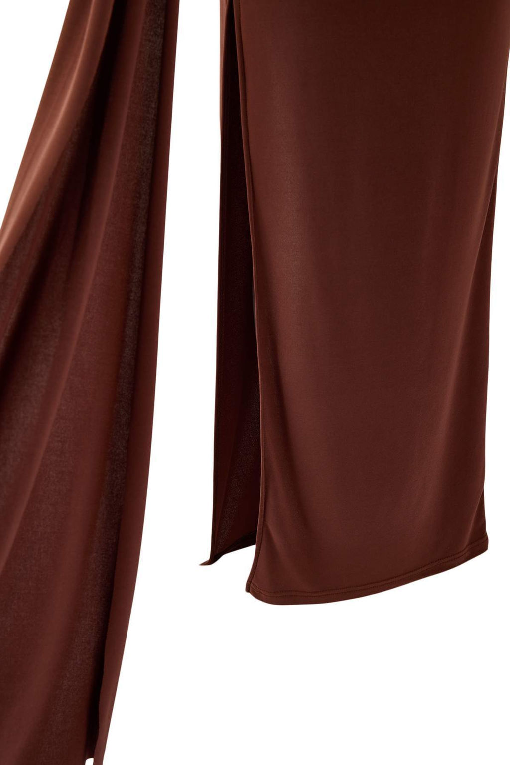 Kahverengi Yaka Cut Out Detayl? Maxi Abiye & Mezuniyet Elbisesi TPRSS26AE00002