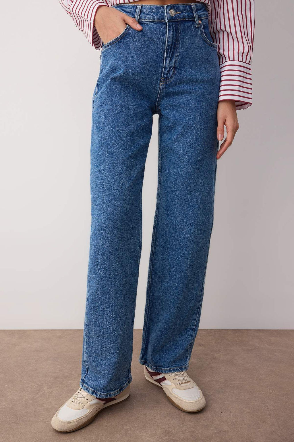 Mavi Yuksek Bel Comfort Yeni Straight Jeans TWOAW26JE00148 - Trendyolmilla фото 3