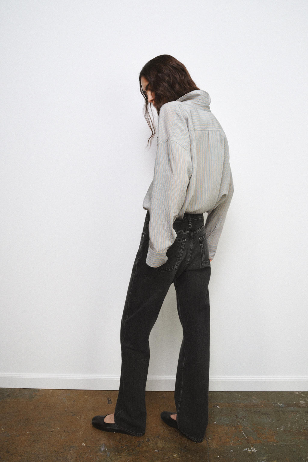 ZW COLLECTION MID-WAIST STRAIGHT JEANS - Zara фото 13